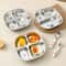 Capybara Stainless Steel Divided Plate 3 Compartment Kids Dinner Plate 11