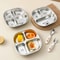 Capybara Stainless Steel Divided Plate 3 Compartment Kids Dinner Plate 11