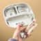 Capybara Stainless Steel Divided Plate 3 Compartment Kids Dinner Plate 8