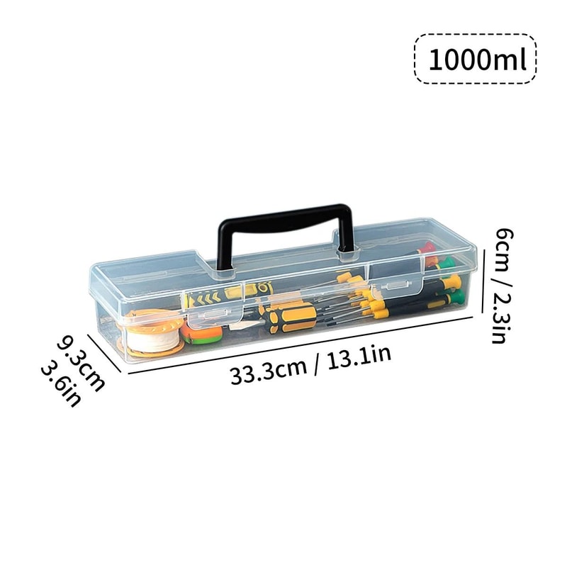 Large Capacity Plastic Tool Box Portable Tool Organizer With Handle 2