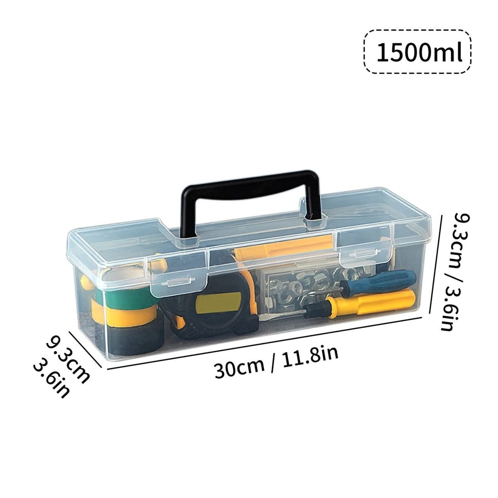 Large Capacity Plastic Tool Box Portable Tool Organizer With Handle 4