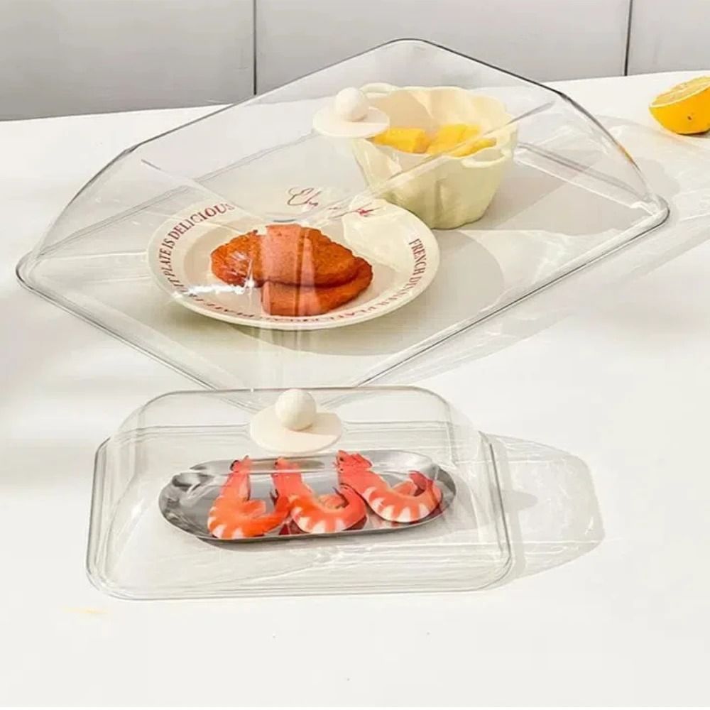 Reusable Plastic Food Cover Lid Dustproof Kitchen Food Protector 8