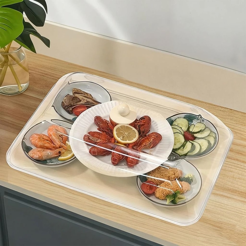 Reusable Plastic Food Cover Lid Dustproof Kitchen Food Protector 9