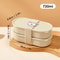 Double Layer Bento Lunch Box Microwave Safe Portable Food Container With Strap 3