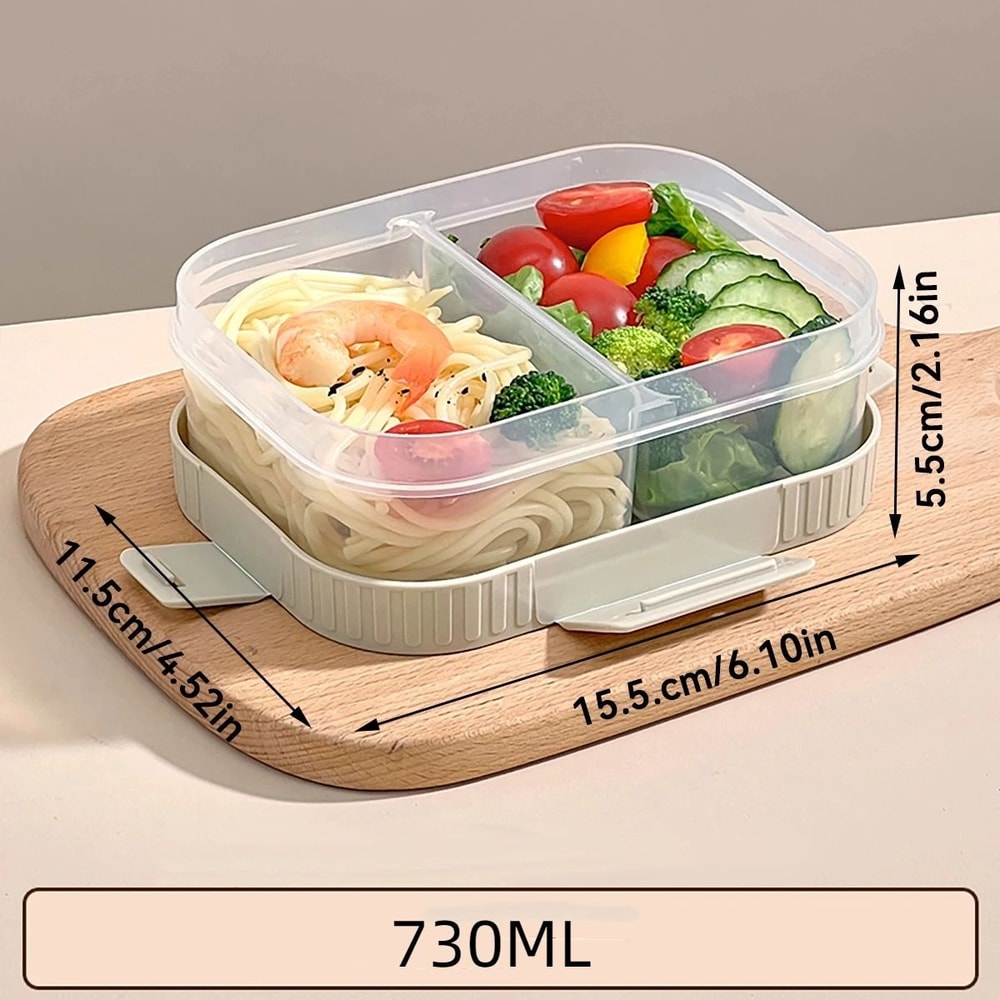 Divided Lunch Box For Kids Microwave Safe Sealed Plastic Bento Container 14