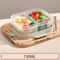Divided Lunch Box For Kids Microwave Safe Sealed Plastic Bento Container 14