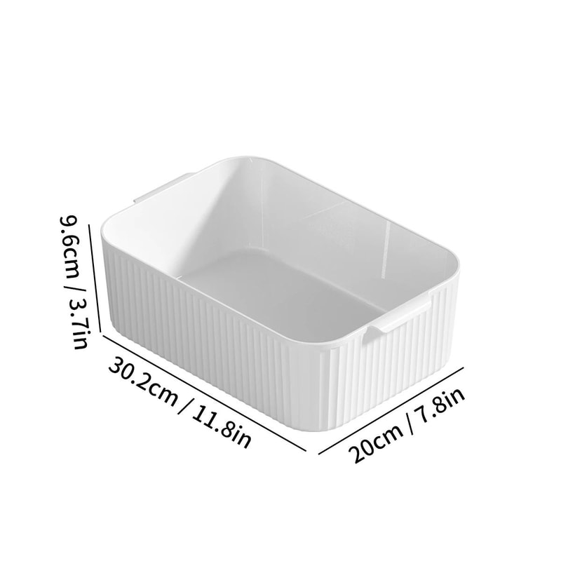 Plastic Kitchen Storage Box Cabinet Organizer Desktop Storage Basket 2