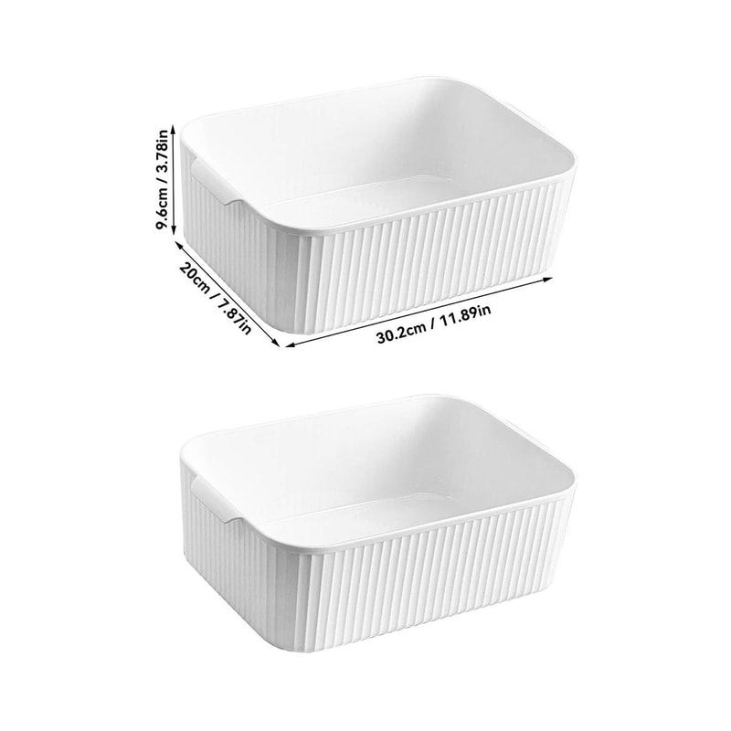 Plastic Kitchen Storage Box Cabinet Organizer Desktop Storage Basket 5