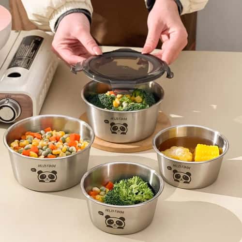 Stainless Steel Sealed Food Container Stackable Fresh Keeping Storage Box