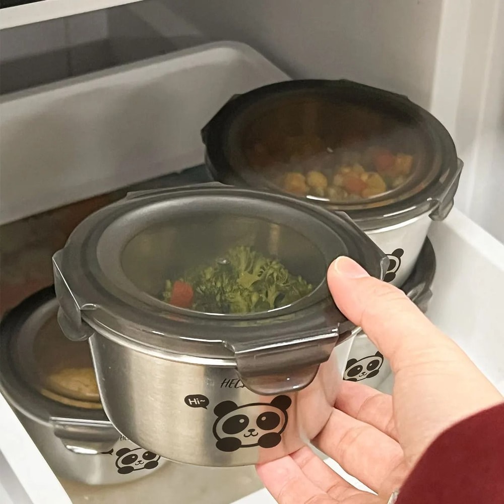 Stainless Steel Sealed Food Container Stackable Fresh Keeping Storage Box 7