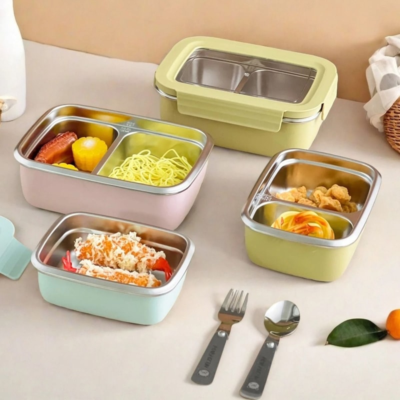 Large Capacity Stainless Steel Lunch Box Leak Proof Portable Food Container 14
