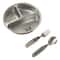Round Stainless Steel Divided Dinner Plate 3 Compartment Reusable Food Tray 5