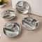 Round Stainless Steel Divided Dinner Plate 3 Compartment Reusable Food Tray 0