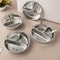 Round Stainless Steel Divided Dinner Plate 3 Compartment Reusable Food Tray 0