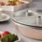Round Stainless Steel Divided Dinner Plate 3 Compartment Reusable Food Tray 8