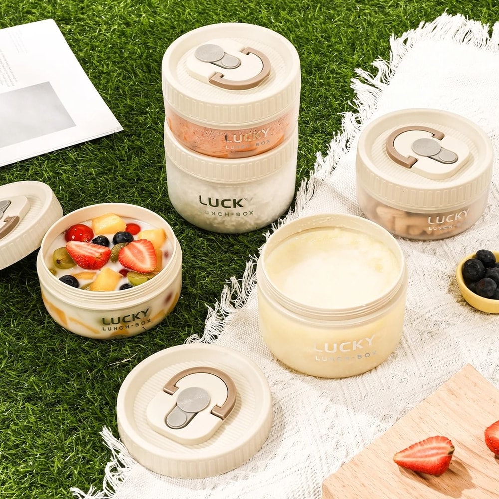 Transparent Lunch Box With Handle Portable Leak Proof Bento Container 12