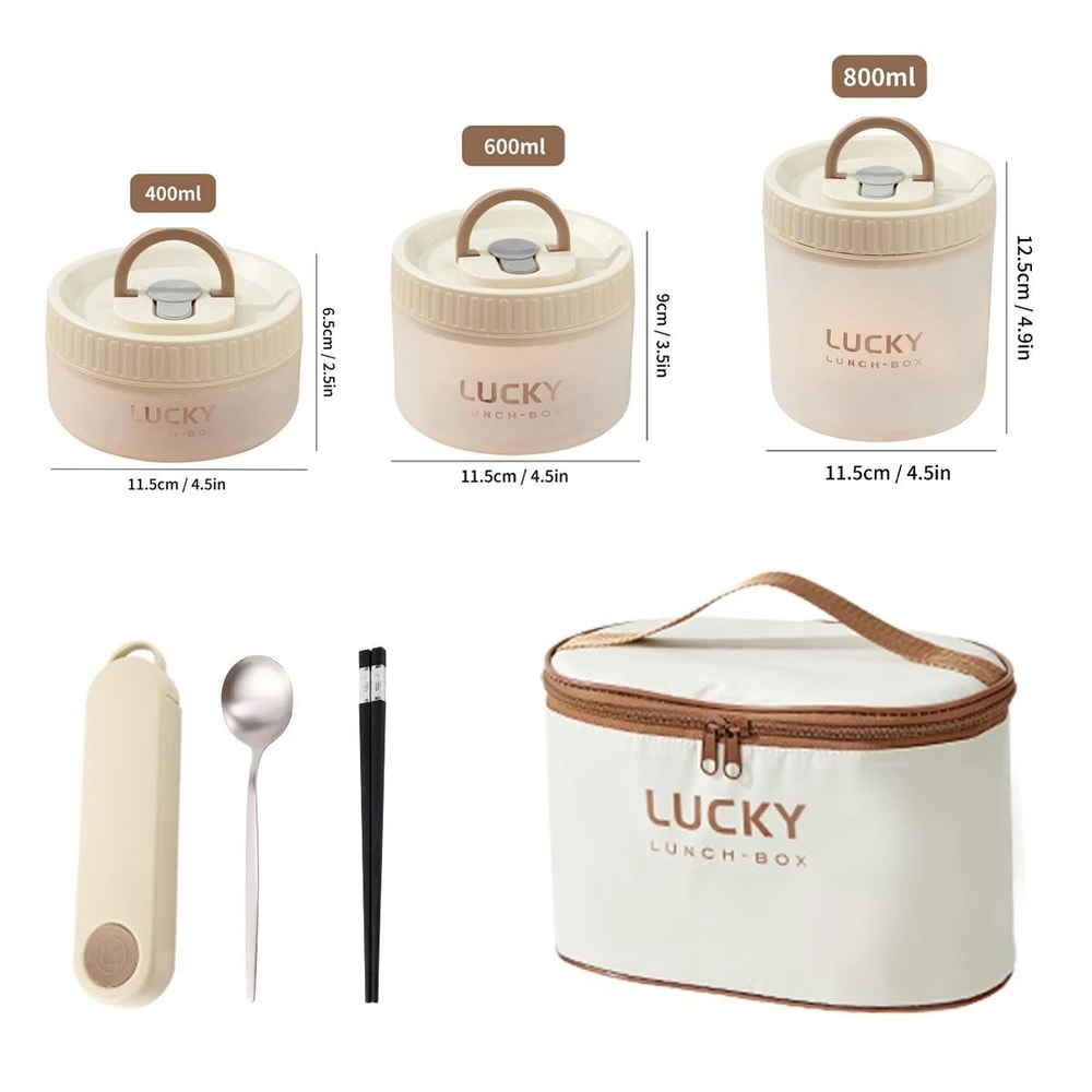 Transparent Lunch Box With Handle Portable Leak Proof Bento Container 6