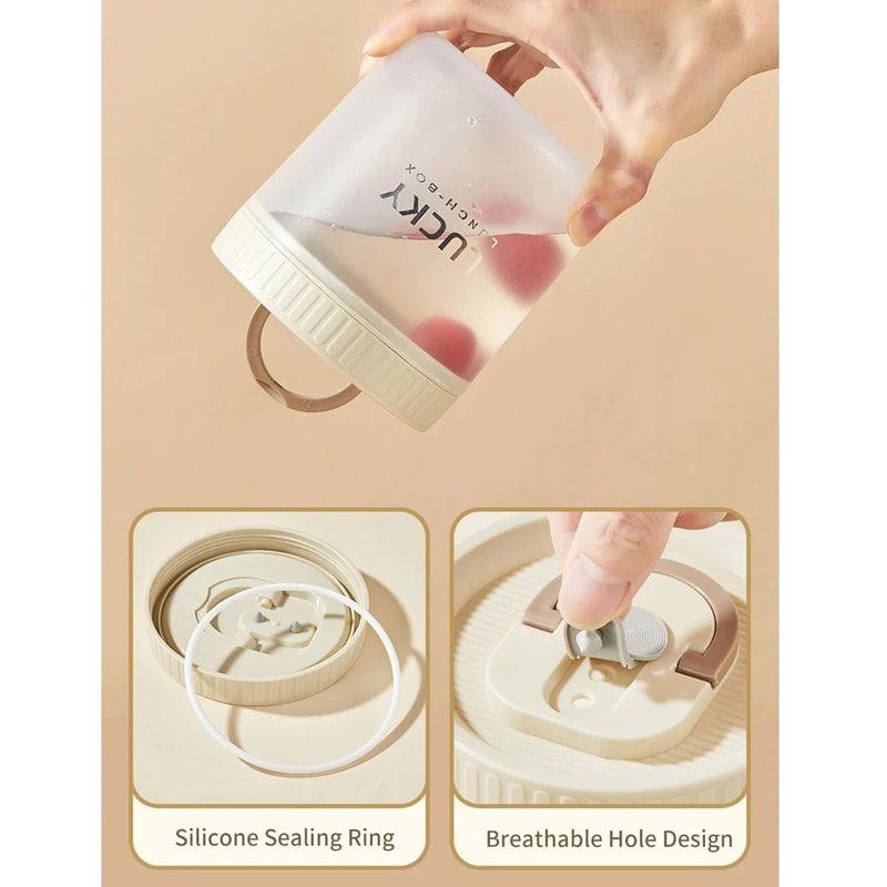 Transparent Lunch Box With Handle Portable Leak Proof Bento Container 8