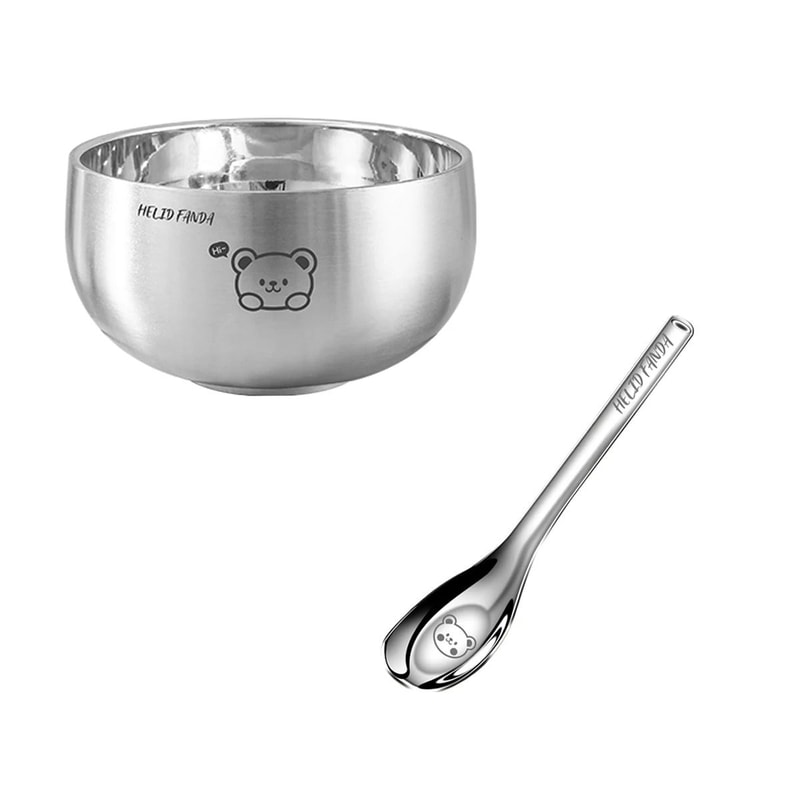 Cartoon Stainless Steel Kids Bowl Anti Scalding Ramen Rice Bowl 11