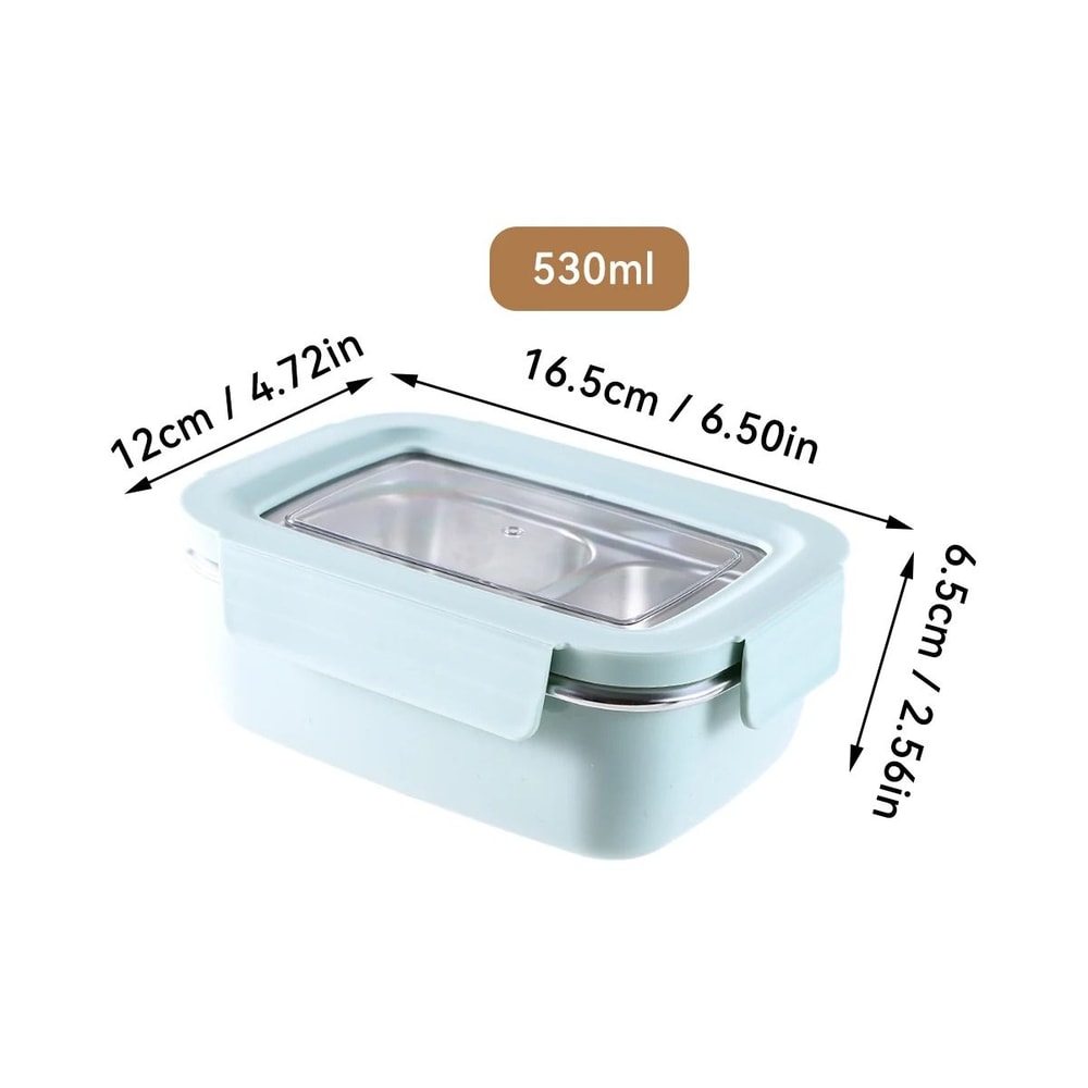 Stainless Steel Lunch Box Leak Proof Divided Microwave Safe Bento Container 5