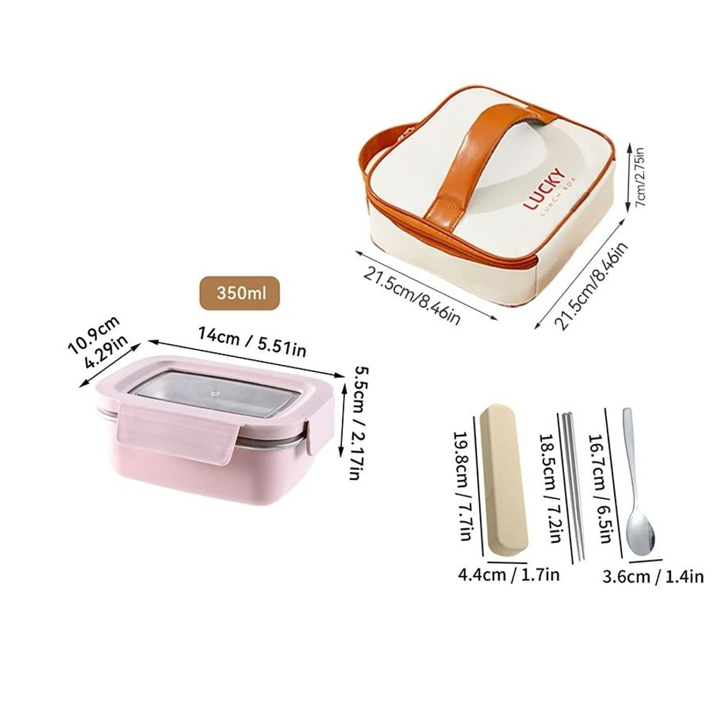 Stainless Steel Lunch Box Leak Proof Divided Microwave Safe Bento Container 10