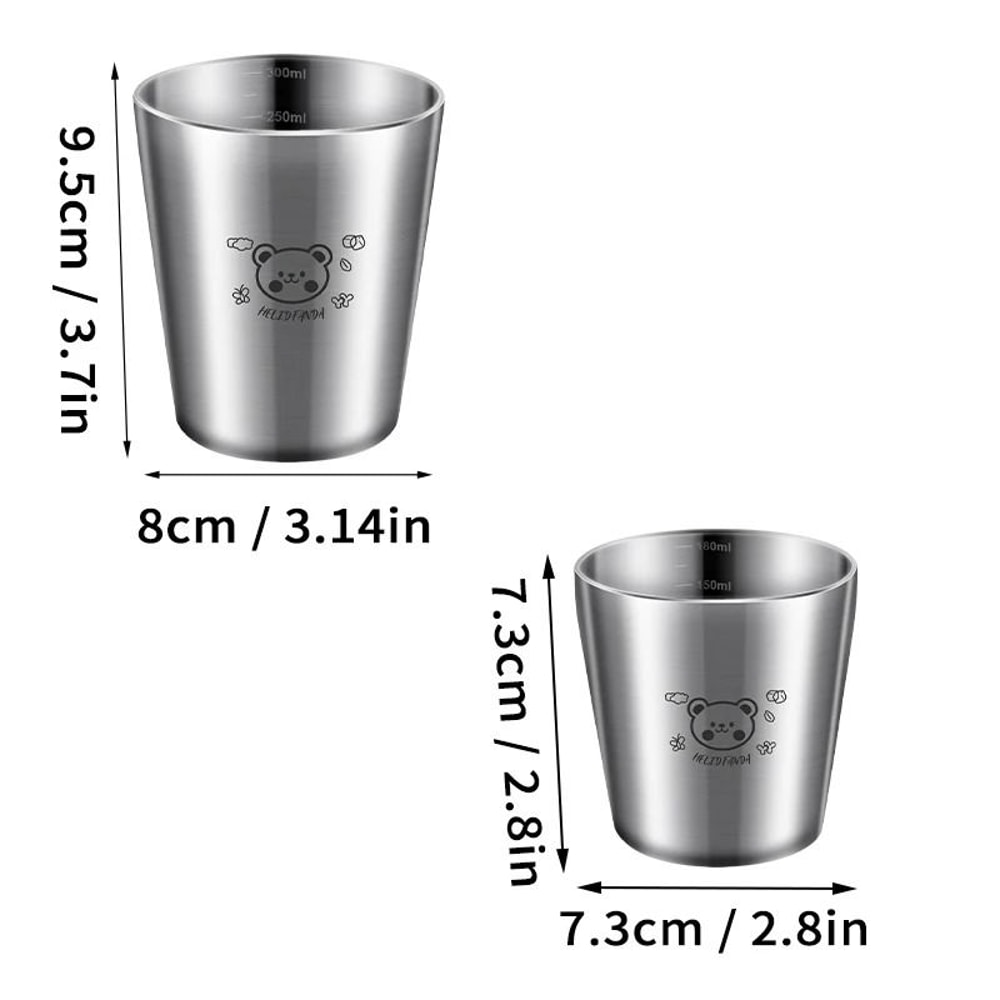 Stainless Steel Coffee Mug With Scale Double Layer Insulated Cup 3