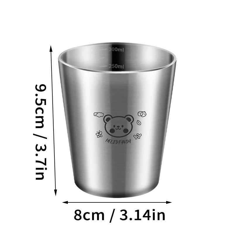 Stainless Steel Coffee Mug With Scale Double Layer Insulated Cup 2