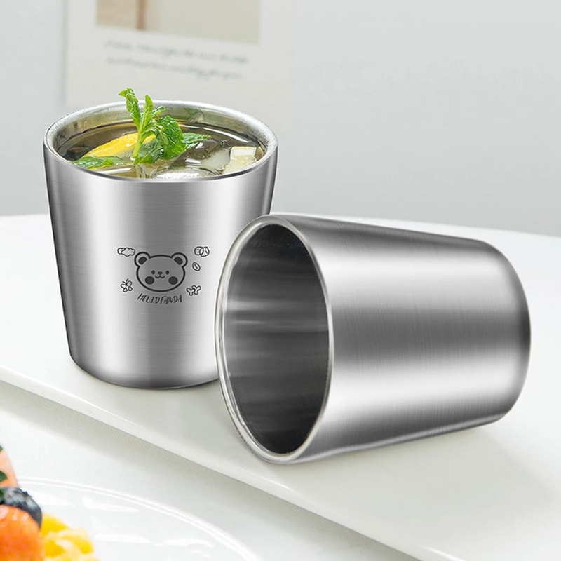 Stainless Steel Coffee Mug With Scale Double Layer Insulated Cup 7