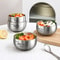 Stainless Steel Kids Bowl Double Layer Anti Scalding Rice Soup Bowl 11