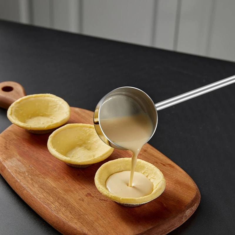 Stainless Steel Oil Pouring Spoon Long Handle Anti Scalding Seasoning Spoon 9