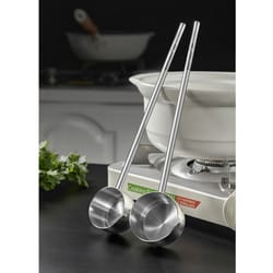 stainless steel oil pouring spoon long handle anti scalding seasoning spoon