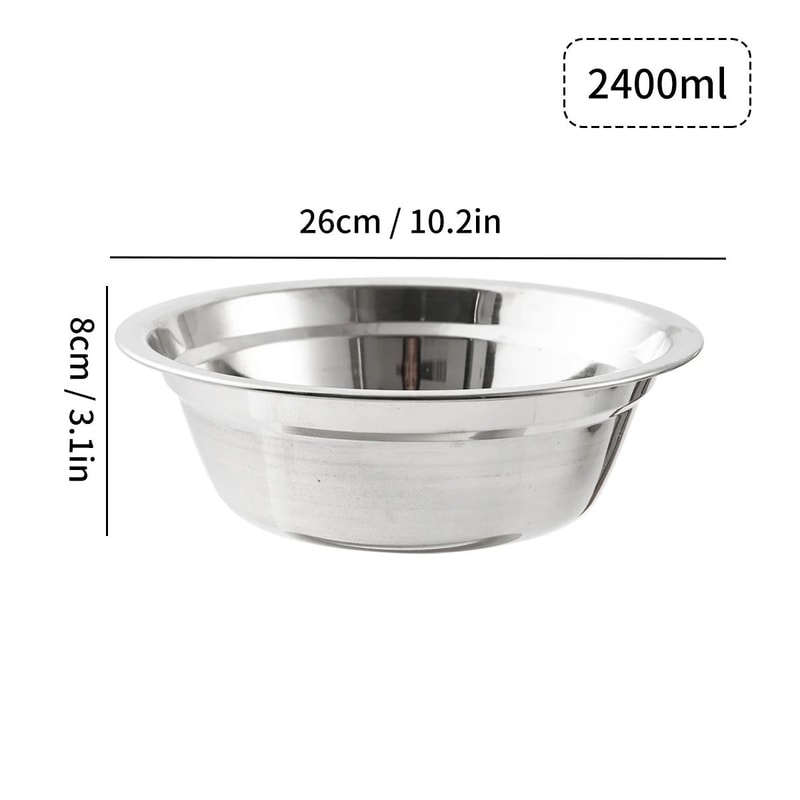 Large Capacity Stainless Steel Mixing Bowl Salad Kneading Bowl 7