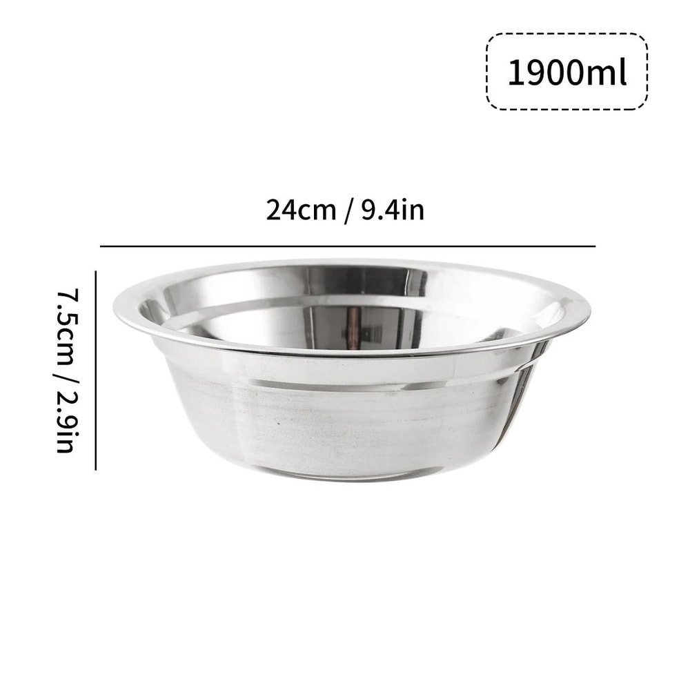 Large Capacity Stainless Steel Mixing Bowl Salad Kneading Bowl 6