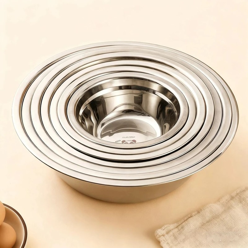 Large Capacity Stainless Steel Mixing Bowl Salad Kneading Bowl 11
