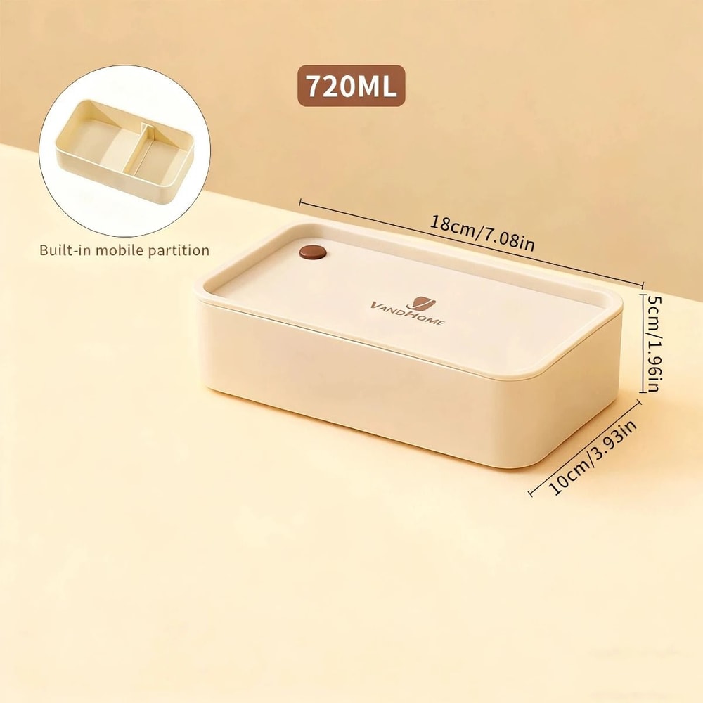 Divided Lunch Container Microwave Safe Large Capacity Sealed Bento Box 3