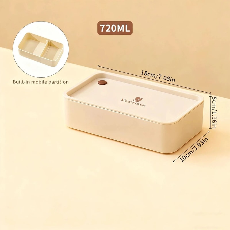 Divided Lunch Container Microwave Safe Large Capacity Sealed Bento Box 3