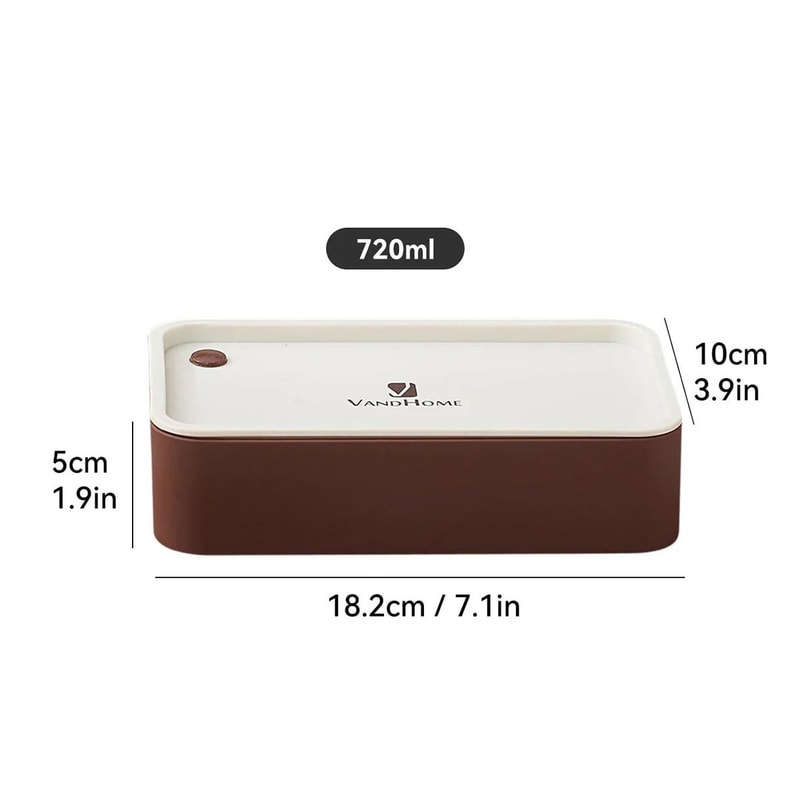 Divided Lunch Container Microwave Safe Large Capacity Sealed Bento Box 2