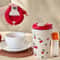 Cherry Pattern Plastic Coffee Mug Leak Proof Portable Travel Tumbler 7