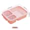 Divided Bento Lunch Box Microwave Safe 3 Compartment Portable Food Container 3