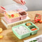 Divided Bento Lunch Box Microwave Safe 3 Compartment Portable Food Container 6