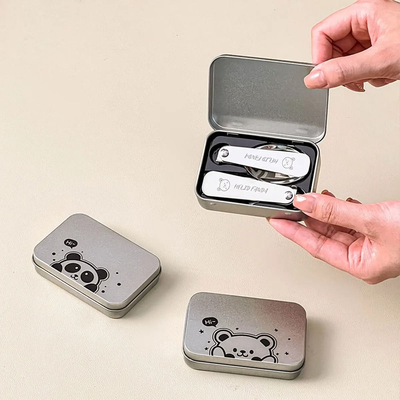 Folding Cutlery Set Portable Stainless Steel Camping Dinnerware With Case 10