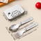 Folding Cutlery Set Portable Stainless Steel Camping Dinnerware With Case 3