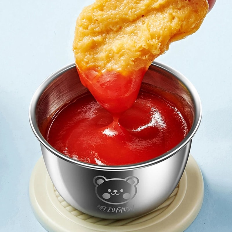 Stainless Steel Sauce Container With Lid Leak Proof Mini Dipping Dish 10