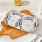 Stainless Steel Divided Salad Plate Stackable Kids Snack Dessert Plate 10