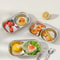 Stainless Steel Divided Salad Plate Stackable Kids Snack Dessert Plate 0