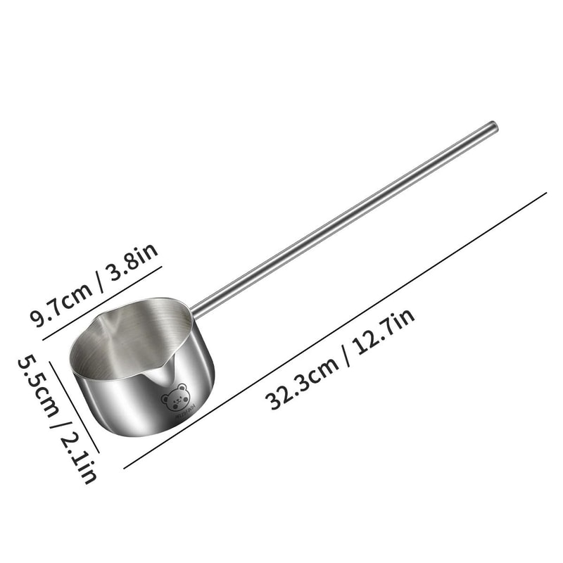 Stainless Steel Sauce Spoon Long Handle Anti Scalding Hot Oil Ladle 3