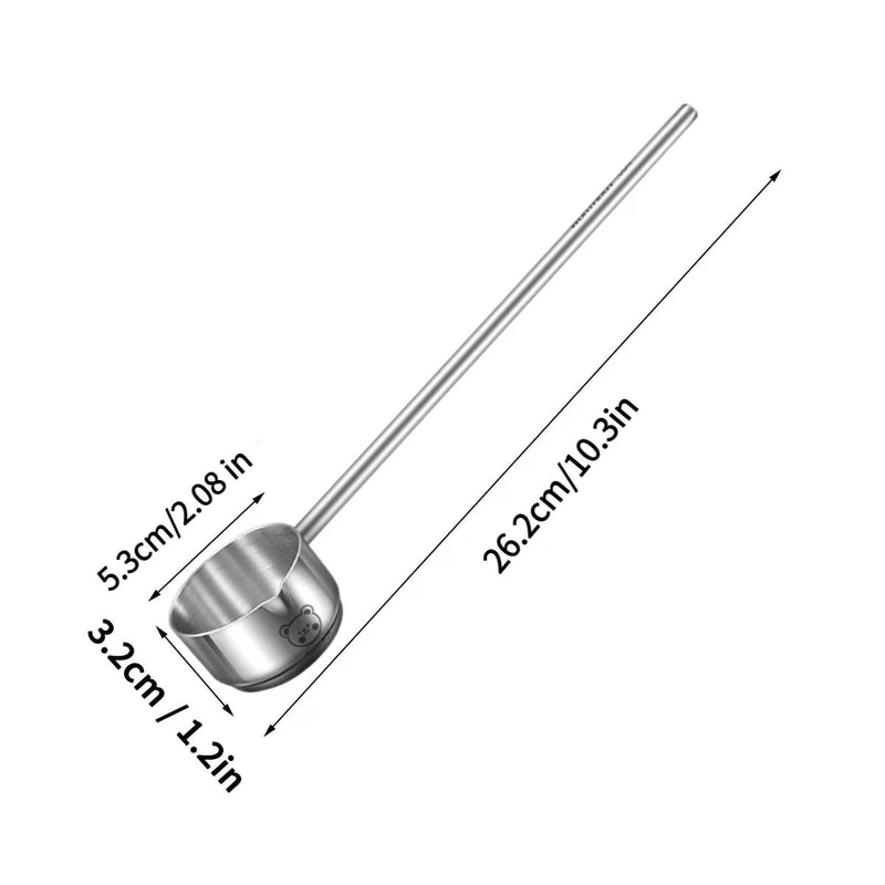 Stainless Steel Sauce Spoon Long Handle Anti Scalding Hot Oil Ladle 1