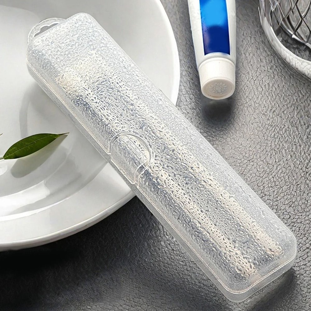 Transparent Toothbrush Case Portable Toothbrush Holder Storage Container 2