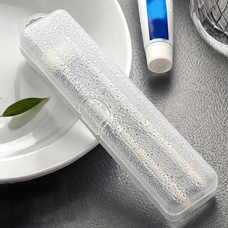 Transparent Toothbrush Case Portable Toothbrush Holder Storage Container 2