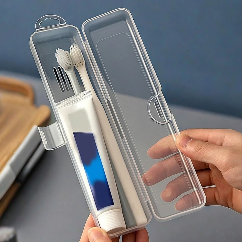 Transparent Toothbrush Case Portable Toothbrush Holder Storage Container 4